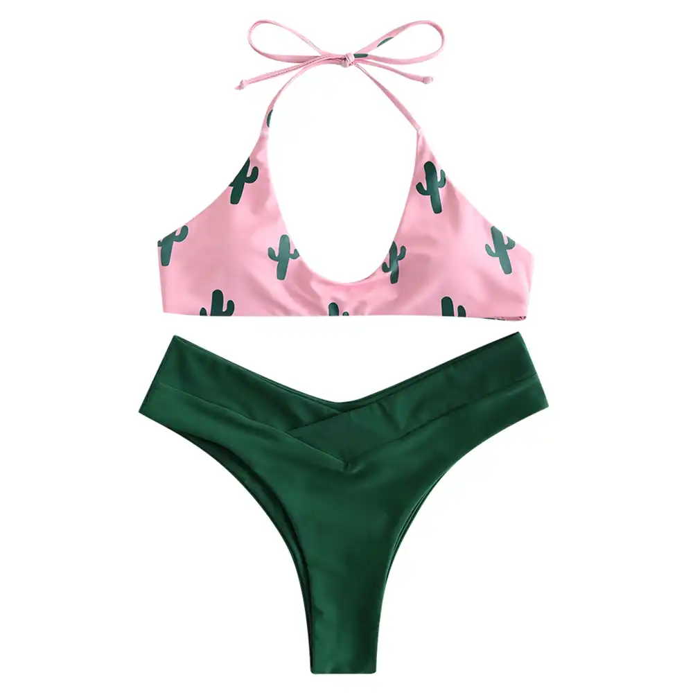 cactus high waisted bikini