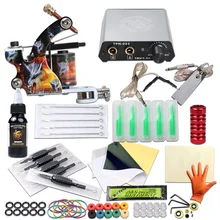 Набор для начинающих тату машина Электропитание Иглы татуировки чернила полный комплект поставки татуировки