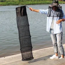 Outamateur Bottle-Shaped Collapsible Mesh Fishing Cage/Fishing Net Portable and Durable,Perfect for Keeping Fishes/Smelt/Minnows