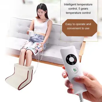 

EU US Plug Feet Warm Slippers Cartoon Foot Warmer Shoes Computer PC Electric Heat Slipper For Office And Bedroom