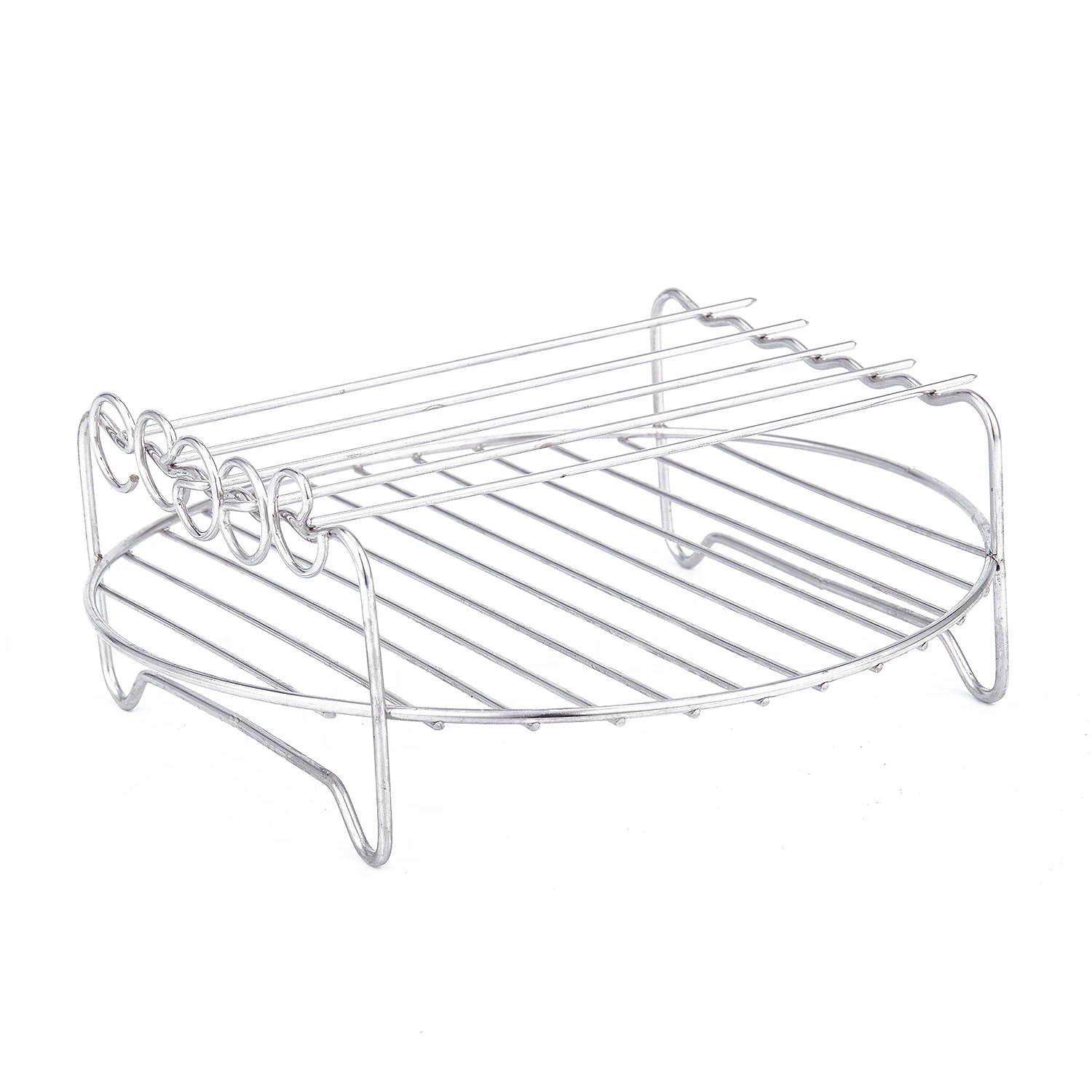 Hot Sale Double Layer Rack Accessory with 5 Skewers, for Airfryers