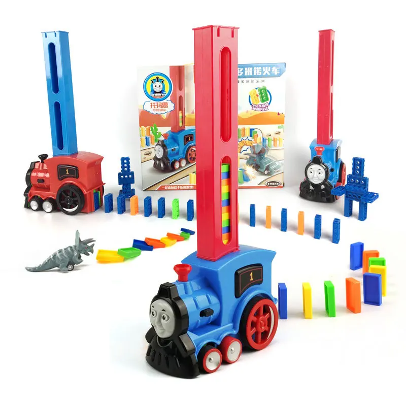 

128PCS Educational Toy Domino Blocks Game Train Play Set
