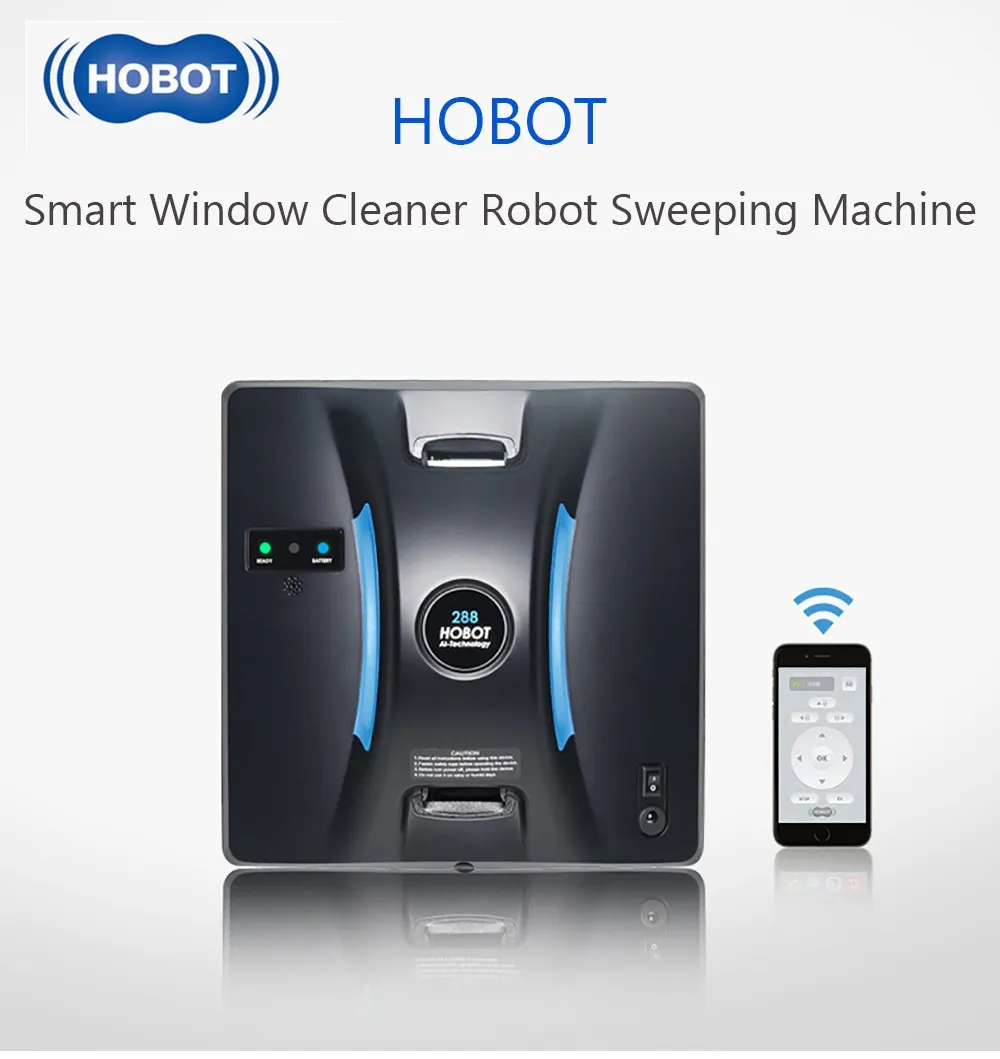 HOBOT 288 Household Smart Window Cleaner Robot Sweeper High Suction Wet