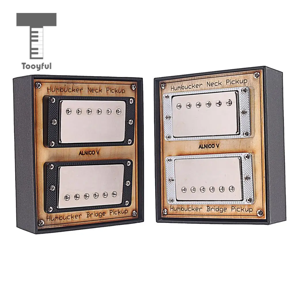 

Double Pickup Set ALNICO V Humbucker Guitar Bridge + Neck Pickup for LP Eiphone Electric Guitar