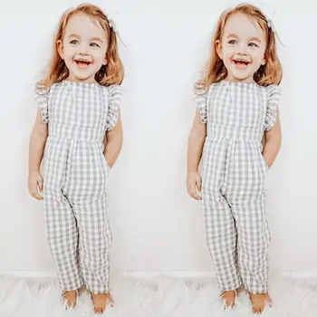 

1-5Y Newborn Toddler Kids Baby Boys Girls Knitted Overalls Strap Rompers Jumpsuit Outfits Sleeveless Baby Boy Girl Rompers 2019