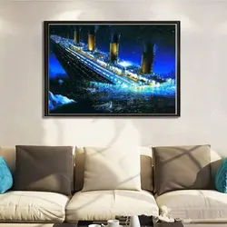 DIY 5D алмазов картина Титаник пароход вышивка крестиком полный дрель ремесло подарок декор