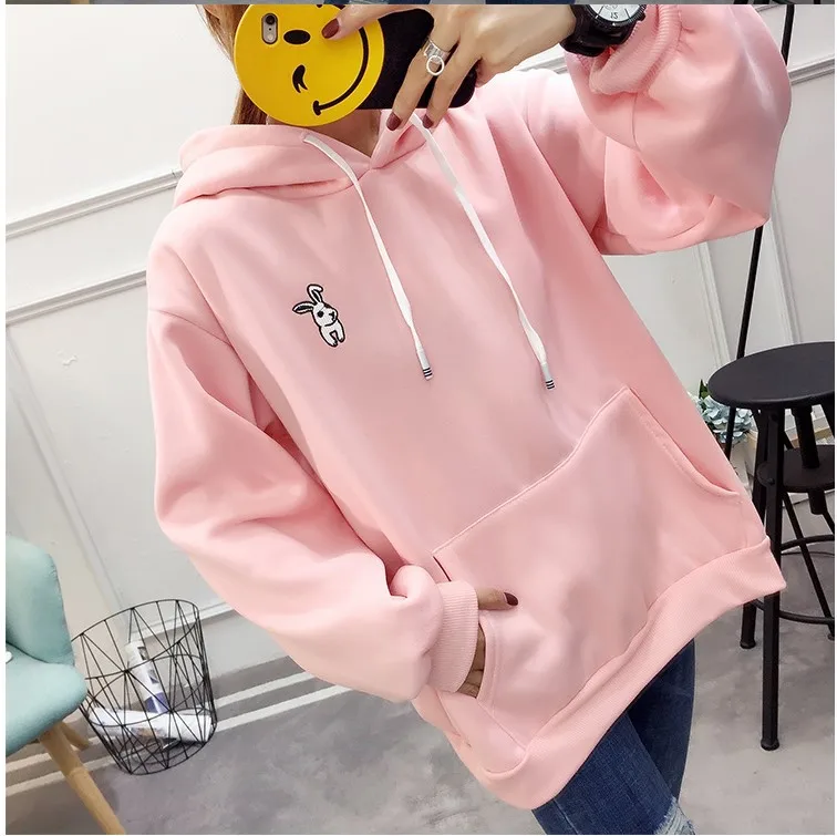 Kawaii style new explosions hooded loose rabbit ears women