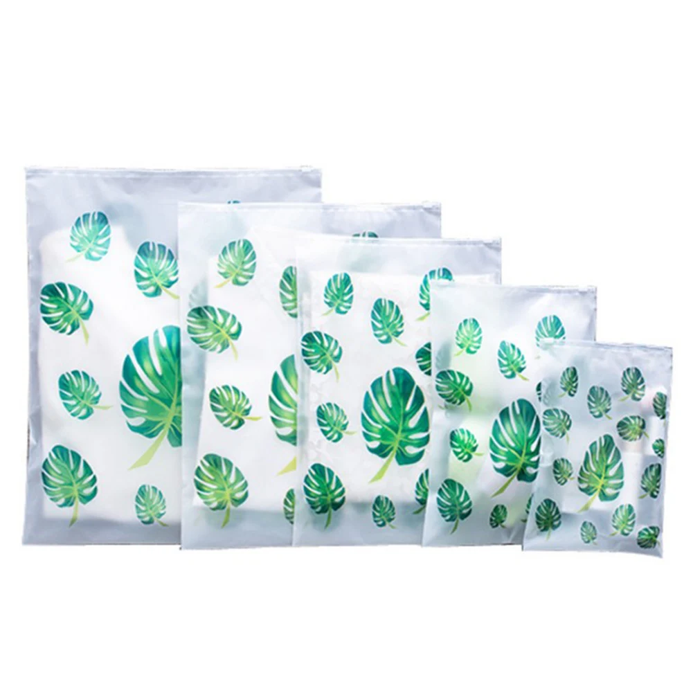 

Nordic Style Waterproof Plant Cosmetic Bags Green Leaf Flamingo Travel Toiletry Makeup Bag Zipper Bag Organizer Storage Wash Bag