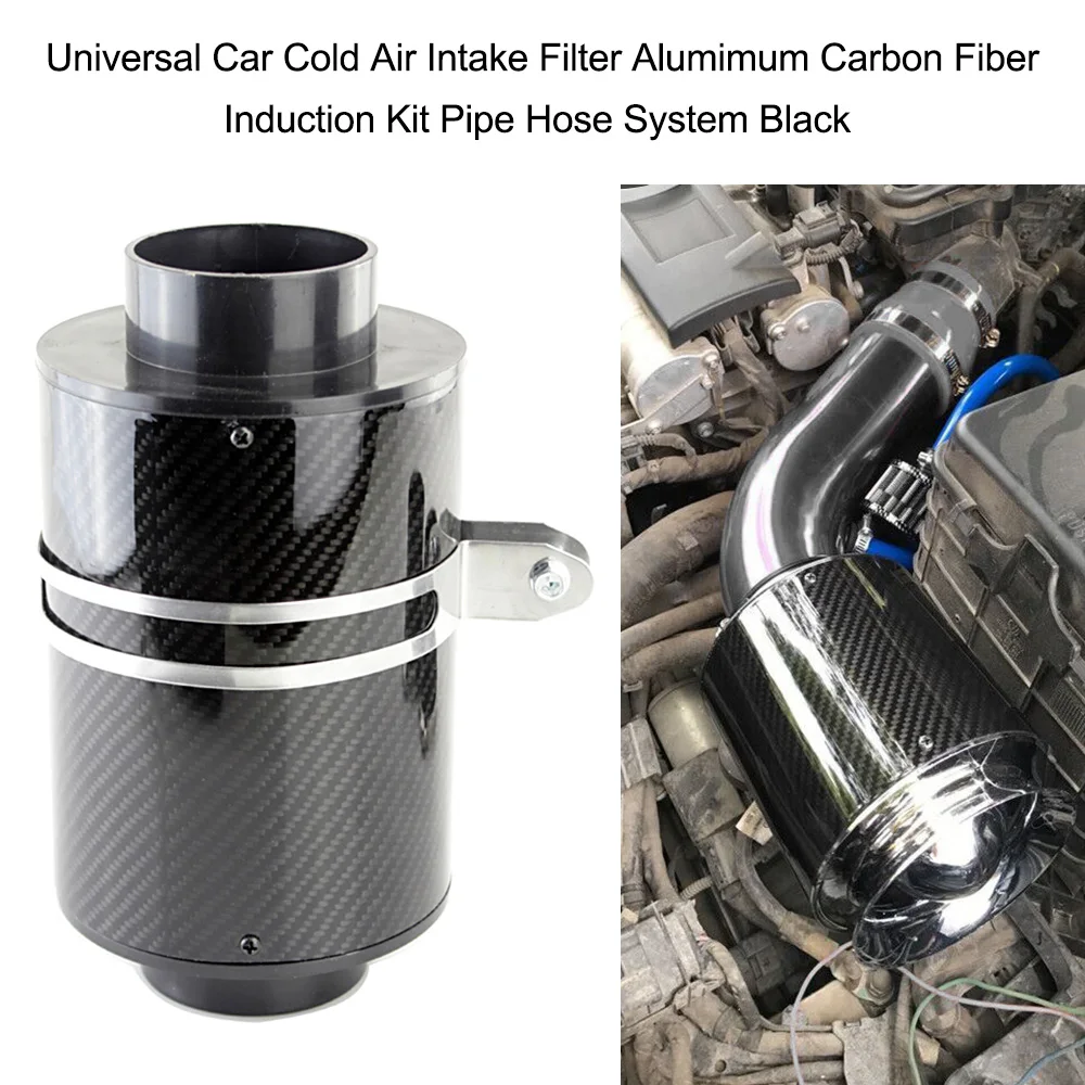 Universal Car Cold Air Intake Filter Alumimum Carbon Fiber Induction