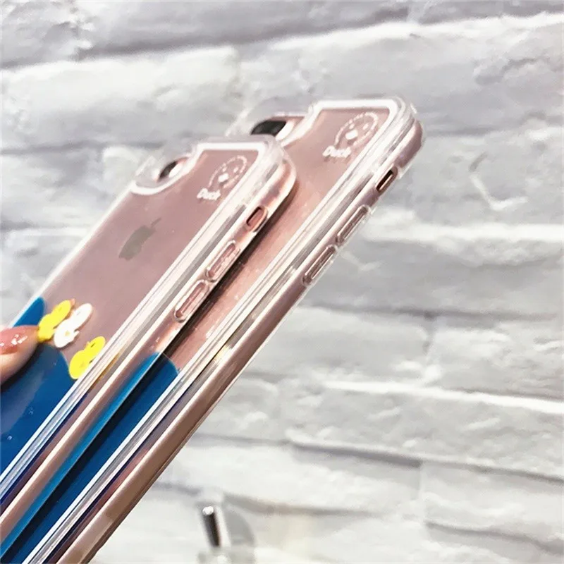 Luxury Liquid Quicksand TPU All Inclusive Soft Edge For Iphone 6 6s Plus Cartoon Animal For IPhone 7 8 Plus X Phone Back Case
