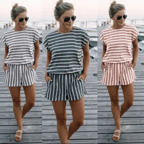 

Womens Ladies Holiday Mini Playsuit Ladies Jumpsuit Summer Beach Romper Clubwear