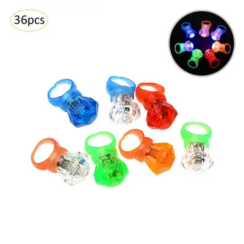 

36pcs/set Luminous Rings New Child Toys Flash Gifts LED Cartoon Lights Glow In The Dark Toys For Childs Kids Playing In Night