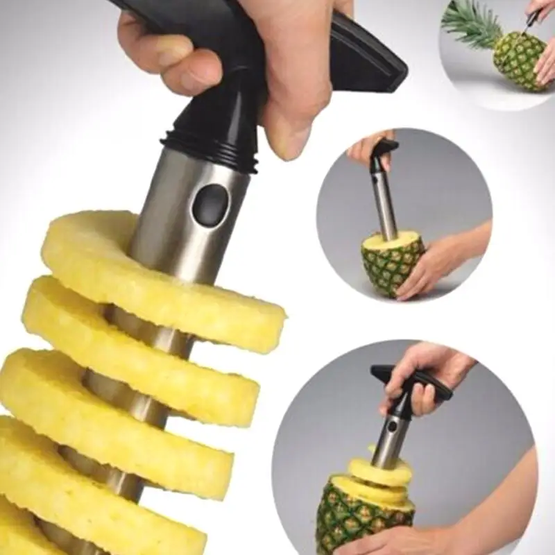 

1Pc Stainless Steel Easy to use Pineapple Peeler Accessories Pineapple Slicers Fruit Knife Cutter Corer Slicer Kitchen Tool#1031