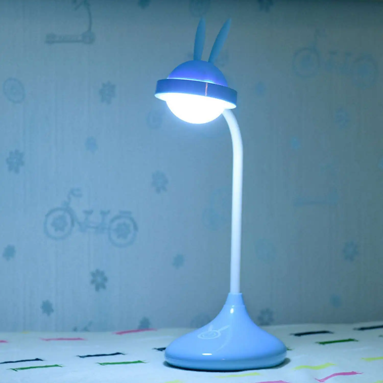 Pink USB Charging Cute Rabbit Desk Lamp LED Dimming Novelty Night Light for Book Reading Study Children Sleeping|Ночники| |