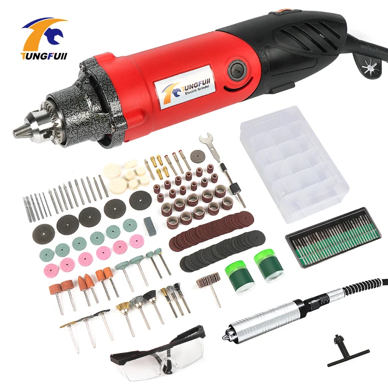 

Tungfull 500W Power Tools Electric Mini Drill Polished Engraved With Dremel Accessories Electric Rotary Tool Grinding Machine