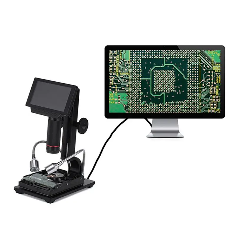 

USB 5.0 Inch 1080P Digital HDMI/AV Microscope With Magnification Zoom LED Adjustable Light For Phone Repair Soldering Tool