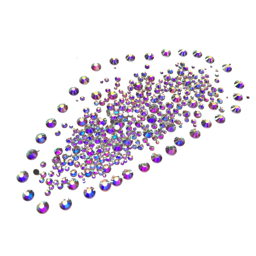 

Nail Crystals Clear AB Rhinestones For Nail Art Decoration Strass Design Rhinestones Stone Manicure Mix Size 1440pcs 1.3mm-2.0mm