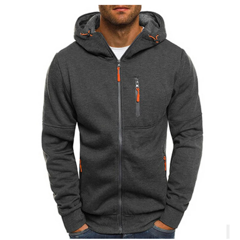 

Men's Winter Zip Up Hoodies Slim Fit Hooded Sweatshirt Outwear Long Sleeve Warm Coat Jacket