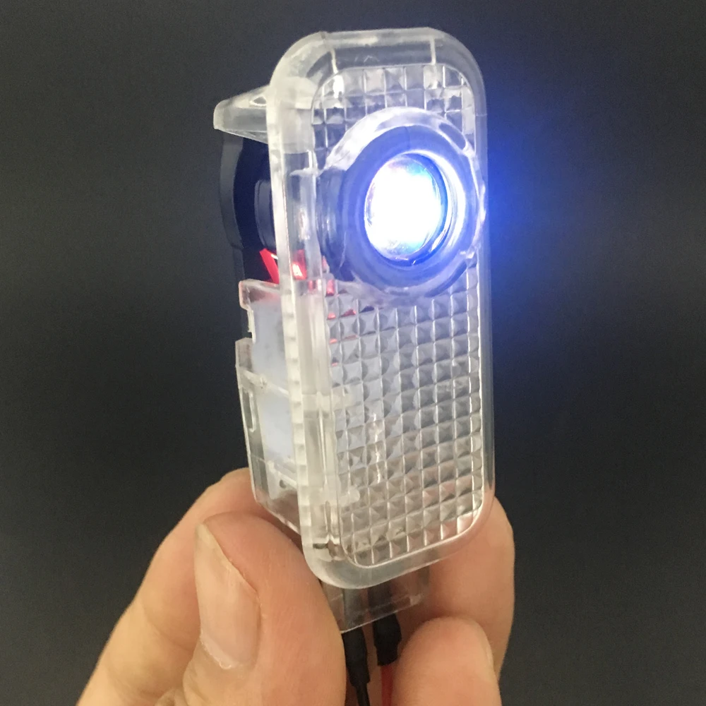

2pcs/lot Car-styling Car Door Logo Light LED Shadow Light For Audi A6 C6 A4 B5 A3 TT Q5 S3 Logo Warning Light Emblem Lamp