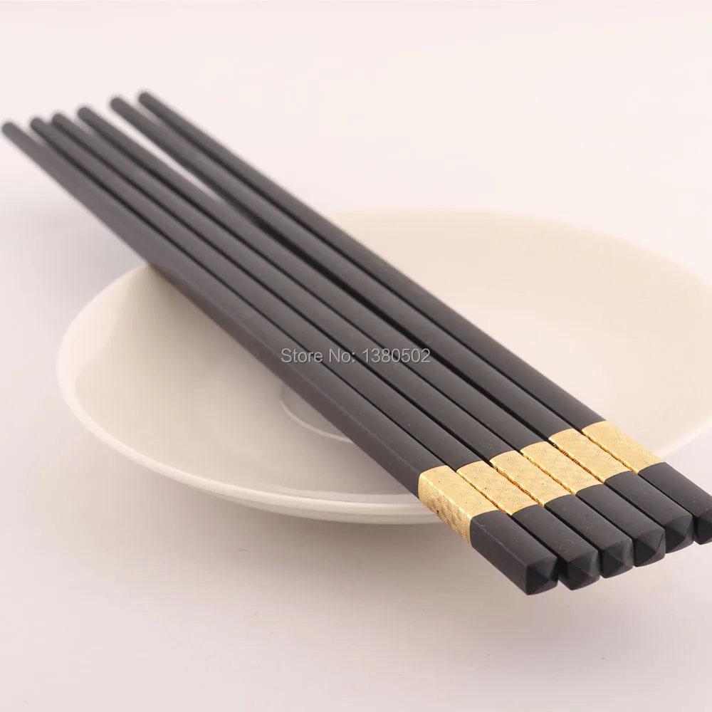 

10 Pairs Top Grade Chinese Style Alloy Easy to Clean Durable Non-slip Health and Chopsticks Set Sushi Japanese Chopstick