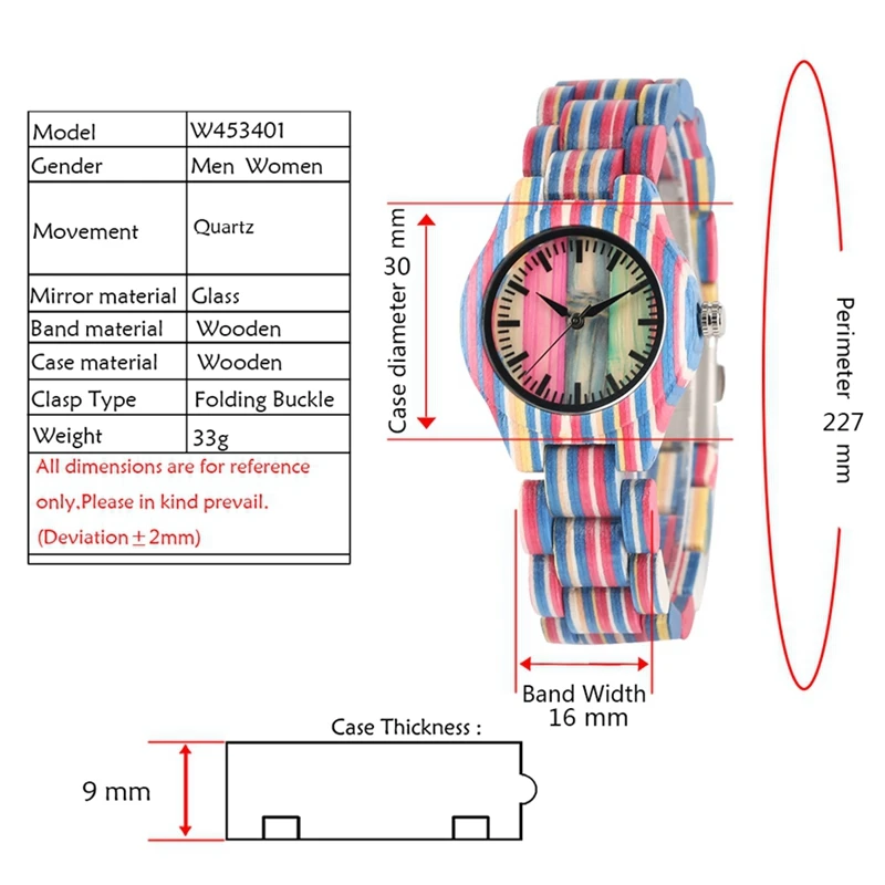 Топ Роскошные цветные красочные деревянные часы для женщин Кварцевые полностью бамбуковые деревянные часы женские карамельный цвет браслет часы женские наручные часы Reloj Mujer
