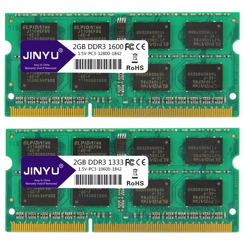 Горячая-Jinyu Ddr3 2G 1,5 V 204Pin Ram память для ноутбука