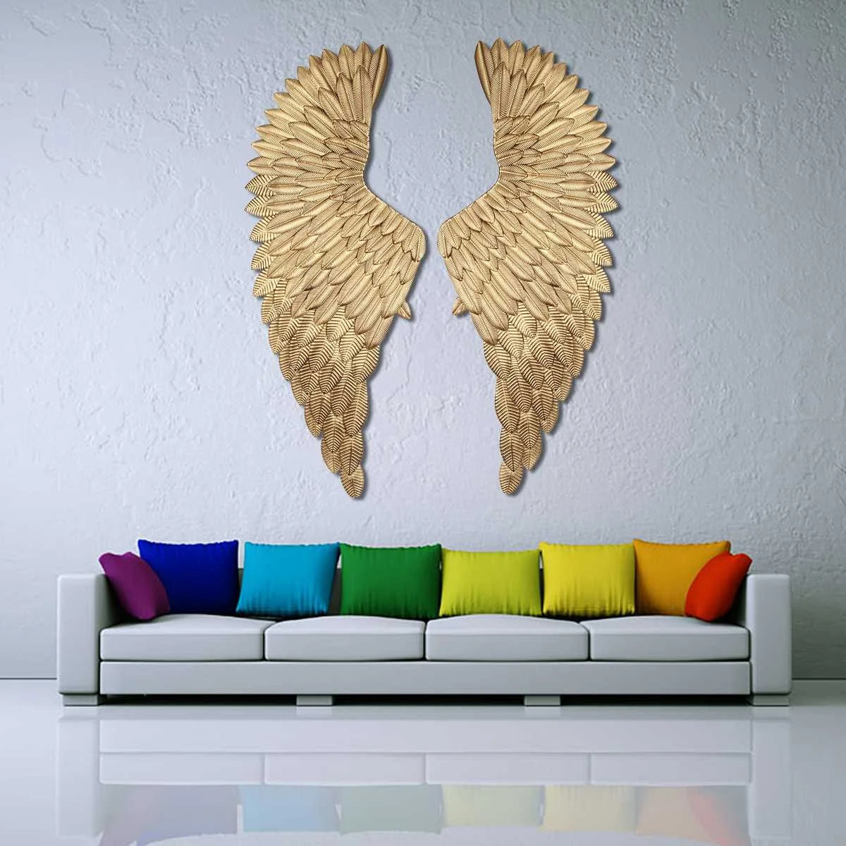 

Ancient Wall Decoration Angel Wings Metal wing Bar Coffee Shop Wall Decoration Home Bedroom Living Room decor Christmas Industry
