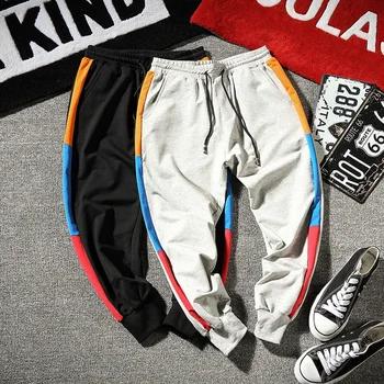 

Autumn New Joggers Pants Men Elastic Waist Fashion Contrast Color Casual Sweatpants Man Streetwear Loose Trend Wild Track Pants