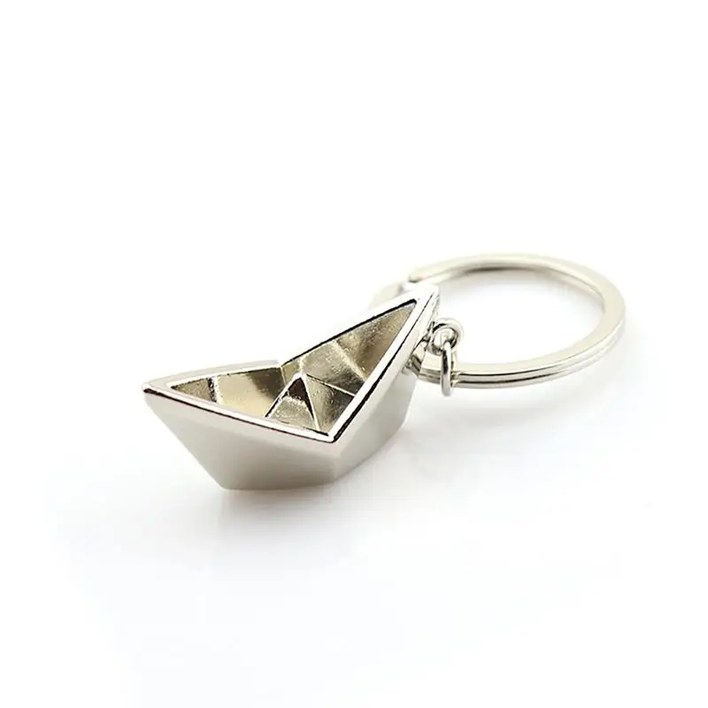 

Sailing Boat Shape lovely Keychain Metal Alloy Boat Key Chains Key Rings Gift for Men Women present For Car interior decoration