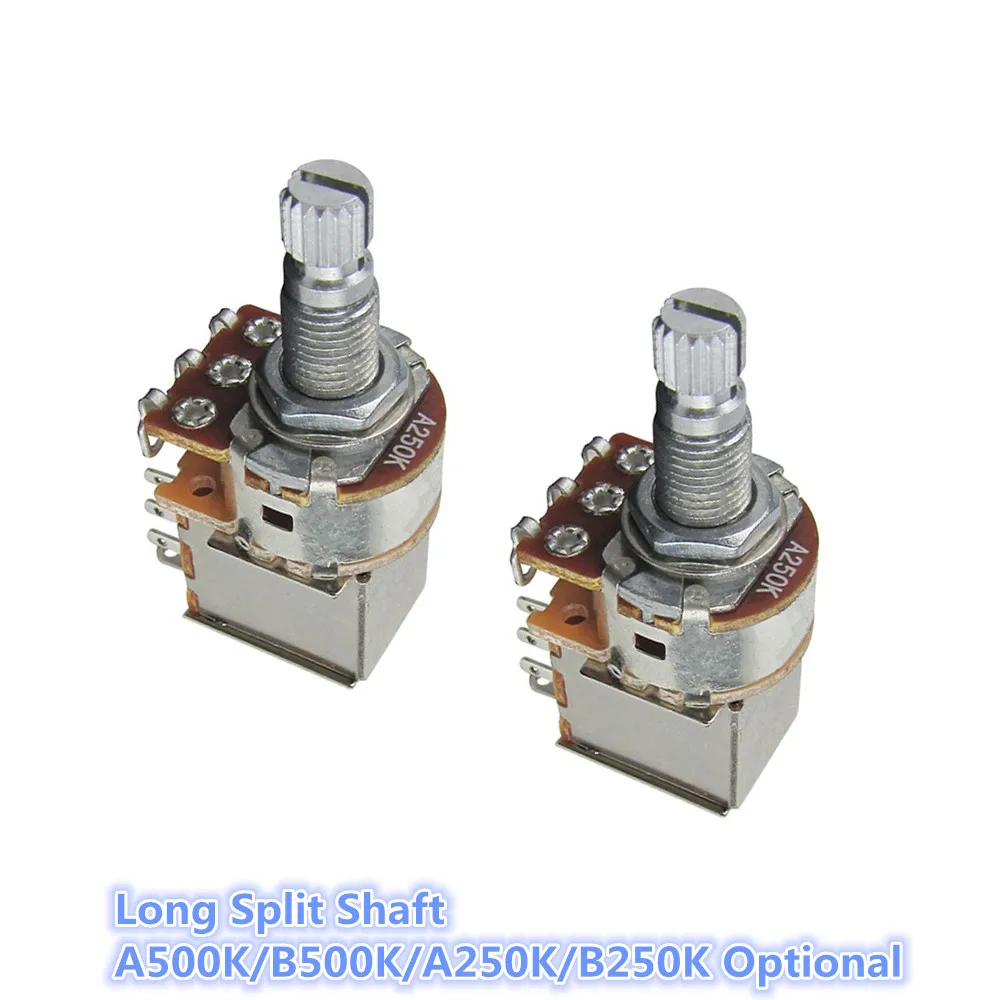 2pcs A500K/B500K/A250K/B250K Push Pull Guitar Switch Pots Volume Switch