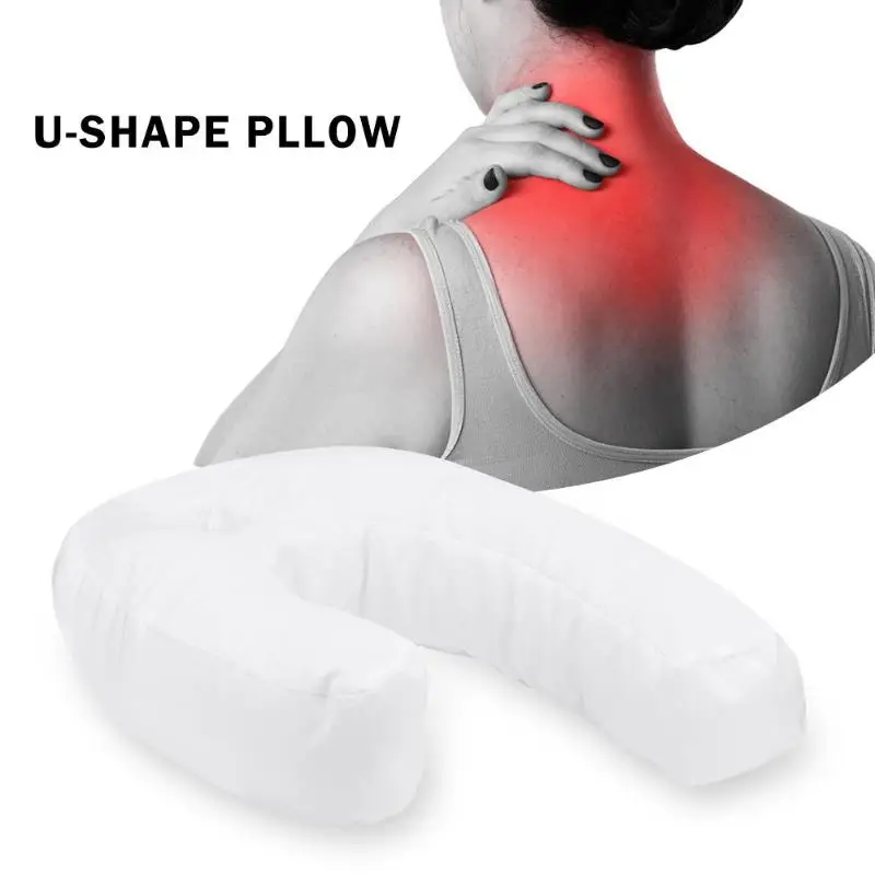U-образные подушки для ухода за здоровьем, подушка для шеи и спины, хлопковая подушка для защиты позвоночника