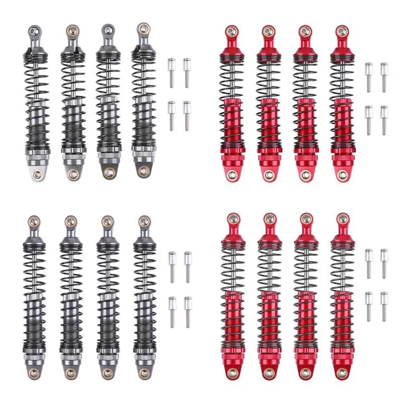 Goedkoop 4 stks Metalen Schokdemper RC Rock Crawler Voertuigen Speelgoed Onderdelen Accessoires voor SC10 D90 Hpi voor Traxxas Hsp RC auto Accessoires