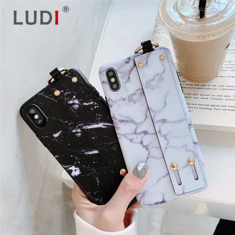 Ретро ремешок чехол для iPhone XS MAX X XR 6 S 7 8 Plus роскошные матовые Мрамор рисунком