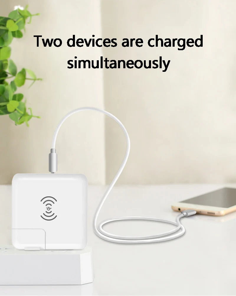 Multi-function charger wireless charging mobile power supply with detachable charging head for iPhone 8 X XS Max Samsung millet Multi-function charger wireless charging mobile power supply with detachable charging head for iPhone 8 X XS Max Samsung millet