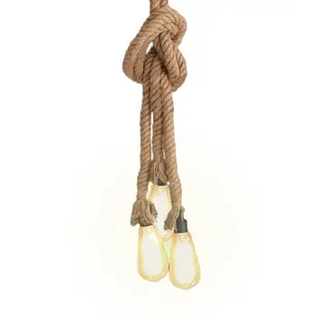 

Vintage Hemp Rope Pendant Lights Retro Loft Industrial Hanging Lamp for Living Room Kitchen Home Light Fixtures Decor Luminaire