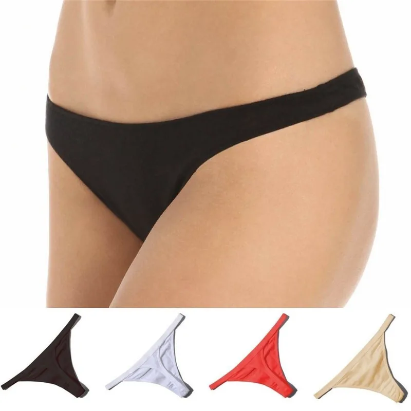 Women Swimsuit Solid Color Bikini Set Brazilian Cheeky Bottom Thong V Swimwear Button Solid Color