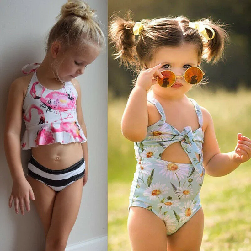 

PUDCOCO Newest 2020 Newborn Toddler Kids Baby Girls Swimwear Sets Child Girl Pop Swimsuit One-Piece Bikini Beachwear 1-6T