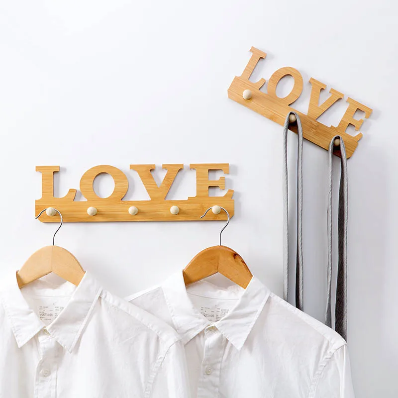 

Door Hook Key Towel Hooks Durable Clothes Sticky Hangers Portable Multifunction Space-saving Self Adhesive Wooden