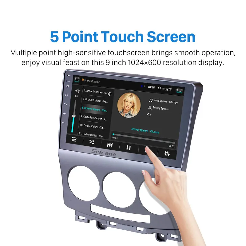 Seicane 2Din gps головное устройство Android 8,1 " Автомагнитола для 2005-2010 старых Mazda 5 мультимедийный плеер Поддержка Wi-Fi OBD2 DAB+ камера