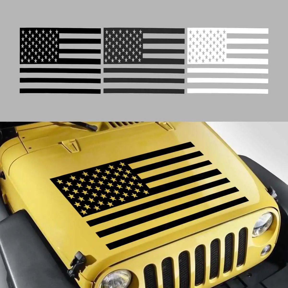 

Universal Car Vinyl Decal Sticker US United State American Flag For Jeep CJ TJ Trailer V6 Auto Accessories
