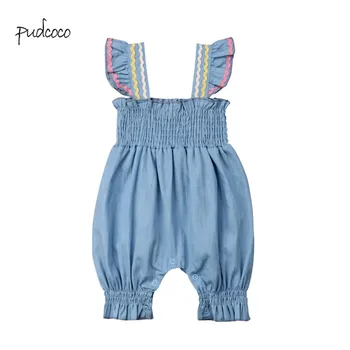 

Pudcoco New Brand Summer Baby Girls Clothes Strap Overalls Pants Jumpsuit Playsuit Outfits