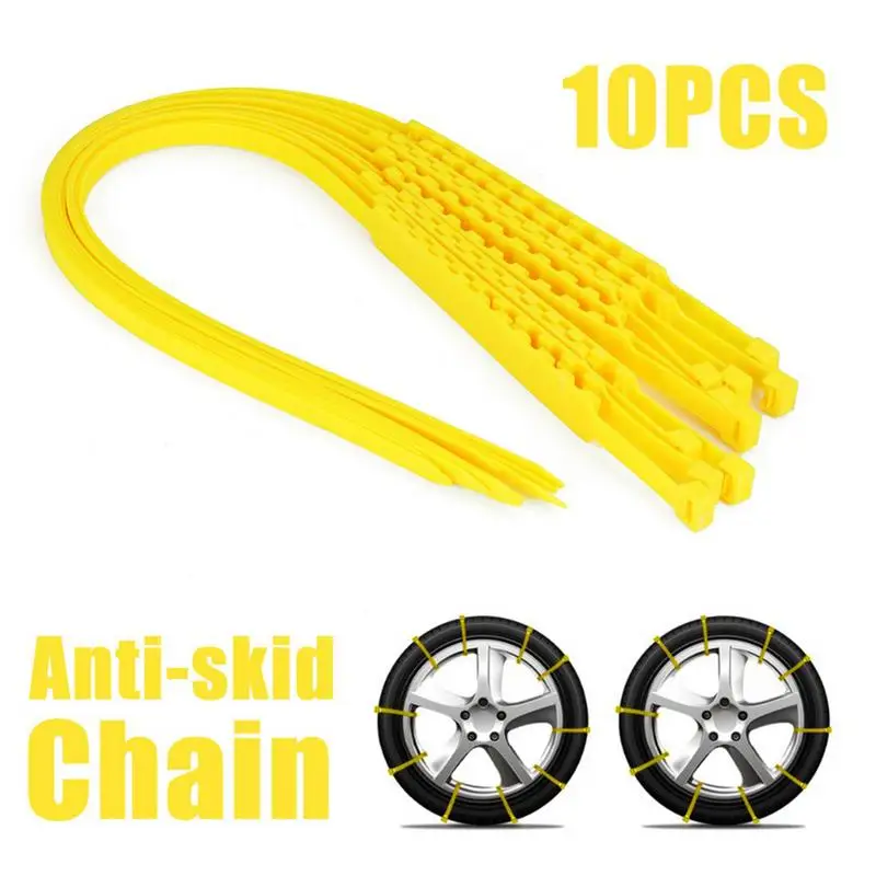 10PCS Car Universal Mini Plastic Winter Tyres Wheels Snow Chains For Suv Anti-Skid Autocross Outdoor Car-Styling | Автомобили и