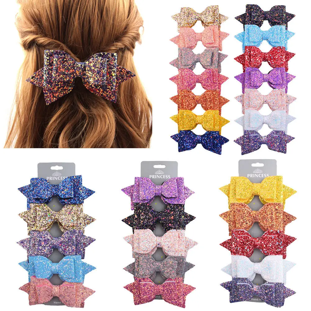 

40PCS/5PCS Cute Baby Lovely Girls Big Hair Bows Alligator Hair Clips-Baby Girl Gift Hot Sale Set