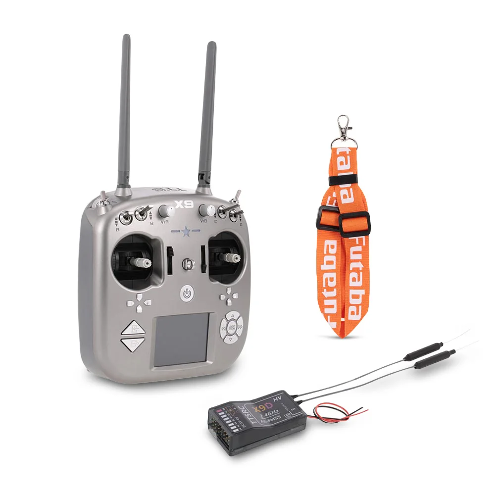 

X9 9CH 2.4G LCD Screen Remote Controller Transmitter With X9D Receiver Ultra-Thin RC Parts For RC Drone / Car / Boat / Toys