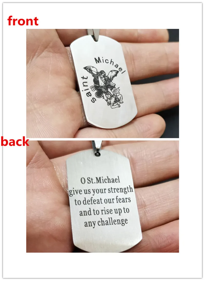 Колье с овальной подвеской Saint Michael Pewter ювелирные изделия из нержавеющей стали