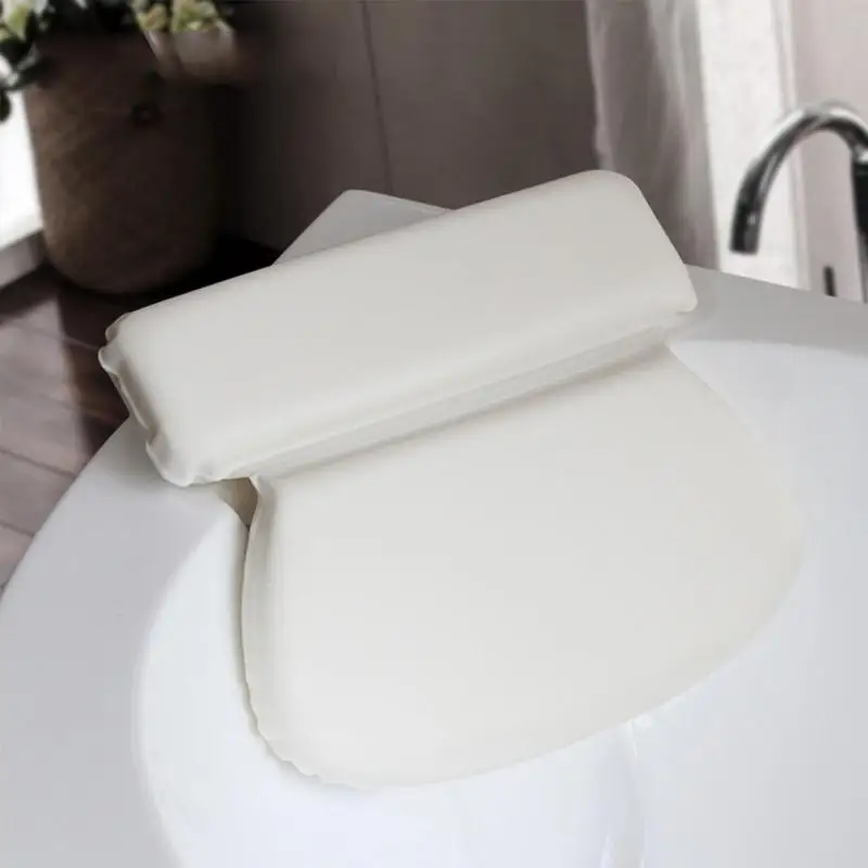 Non-slip Home Spa Bathtub Pillow Bathroom Headrest Eco-friendly Powerful Suction Cups Bath Hot Tub Accessories | Дом и сад