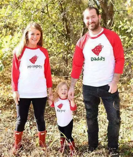 

Family Matching Christmas Clothes Xmas Adult Kid T-shirt Cotton Tops T-Shirt