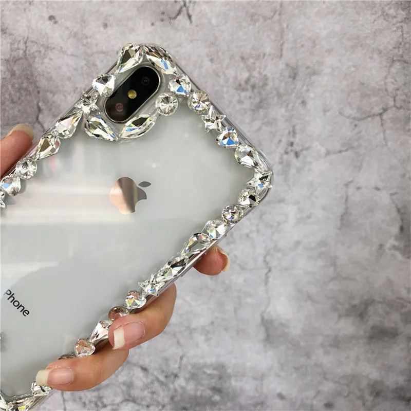 Lovebay Case For IPhone 6 6s 7 8 Plus Crystal Diamond Grain White Transparent For Iphone X XS Max XR Soft TPU Mobile Phone Shell Lovebay Case For IPhone 6 6s 7 8 Plus Crystal Diamond Grain White Transparent For Iphone X XS Max XR Soft TPU Mobile Phone Shell