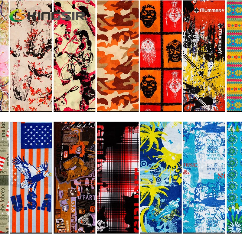 

Sport Bicycle Multi Functional Bandana Headband Camouflage Leaves Seamless Tubular Magic Bandanas Tube Ring Scarf