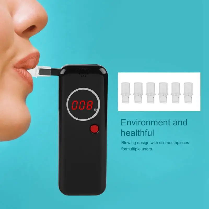

Red LCD Mini Digital Backlight Alcohol Breathalyzer Professional Police Alcohol Breath Detector